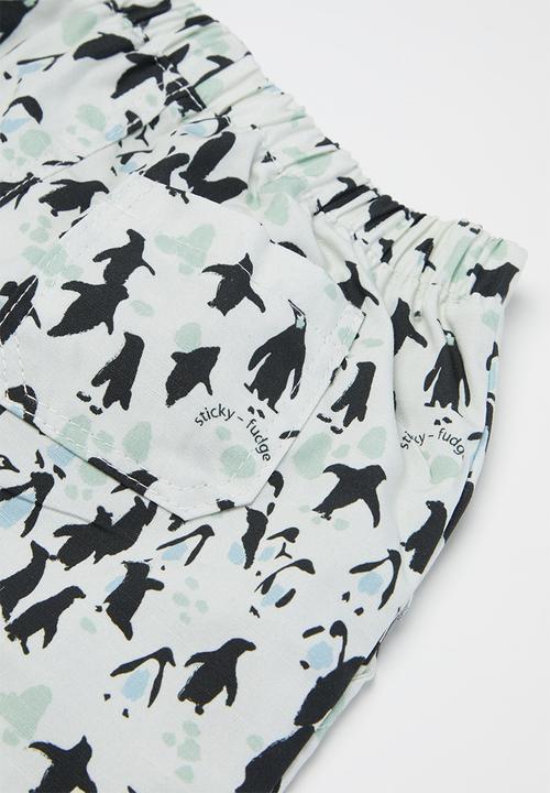 Sticky Fudge - Boys penguin shorts - multi