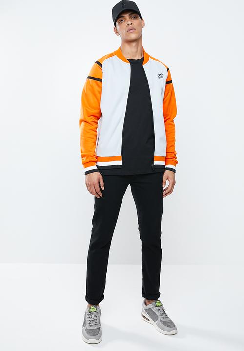 Lonsdale - Hustle jacket - orange & grey