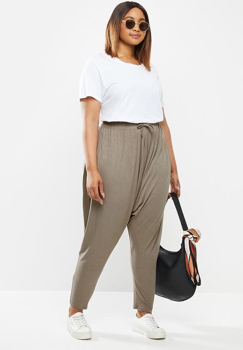 edit Plus - Knit toggle jogger - brown