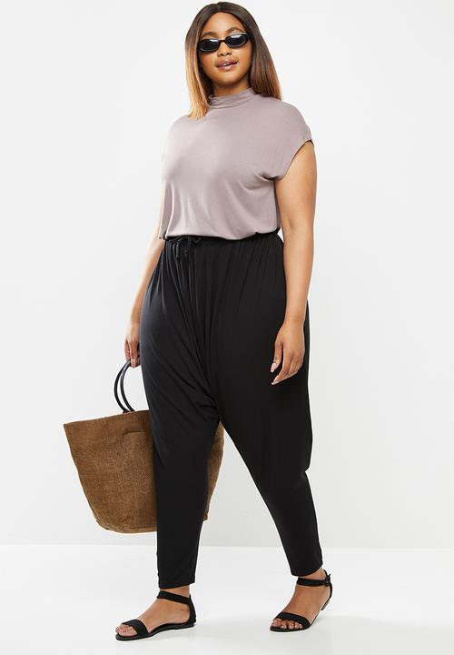 edit Plus - Knit toggle jogger - black