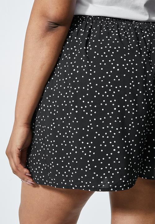 Superbalist - Easy pull on shorts - black & white spot