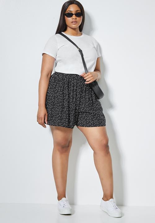 Superbalist - Easy pull on shorts - black & white spot