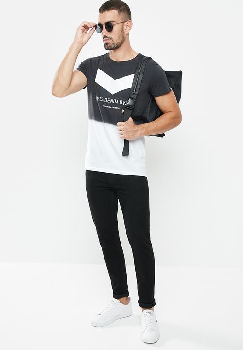 S.P.C.C - Harrow premium straight hem T-shirt - black & white