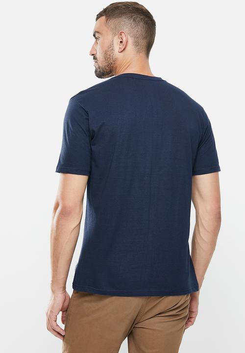 Ben Sherman - V-neck flag logo tee - navy