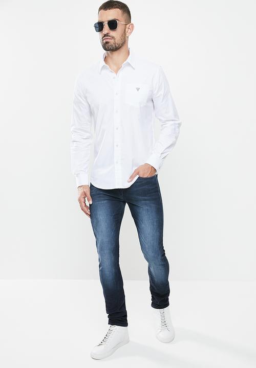 GUESS - Skinny dark wash jeans - blue