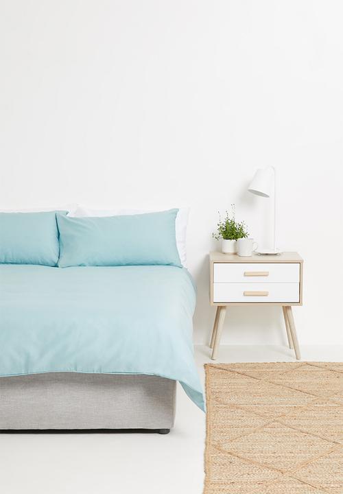 Sixth Floor - Polycotton duvet cover set - duck egg