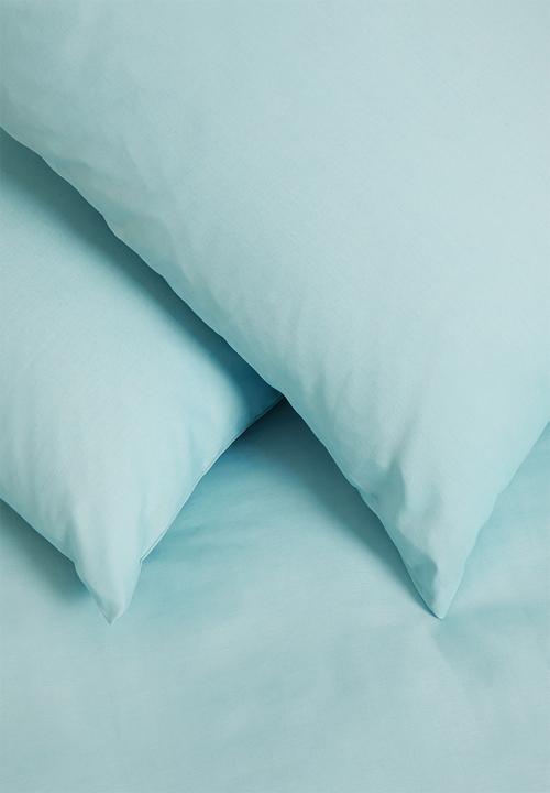 Sixth Floor - Polycotton duvet cover set - duck egg