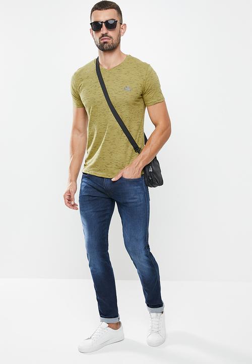 Lonsdale - Inkjet v-neck tee - green