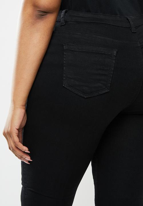 Missguided - Plus Anarchy mid rise skinny jeans - black