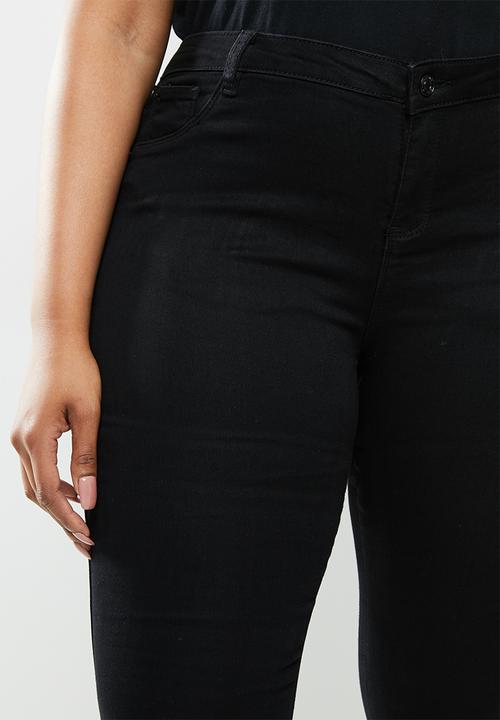 Missguided - Plus Anarchy mid rise skinny jeans - black