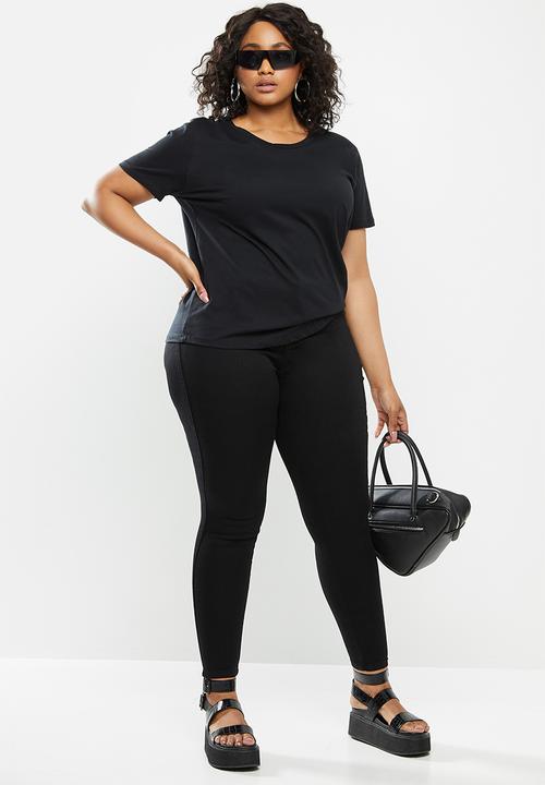 Missguided - Plus Anarchy mid rise skinny jeans - black