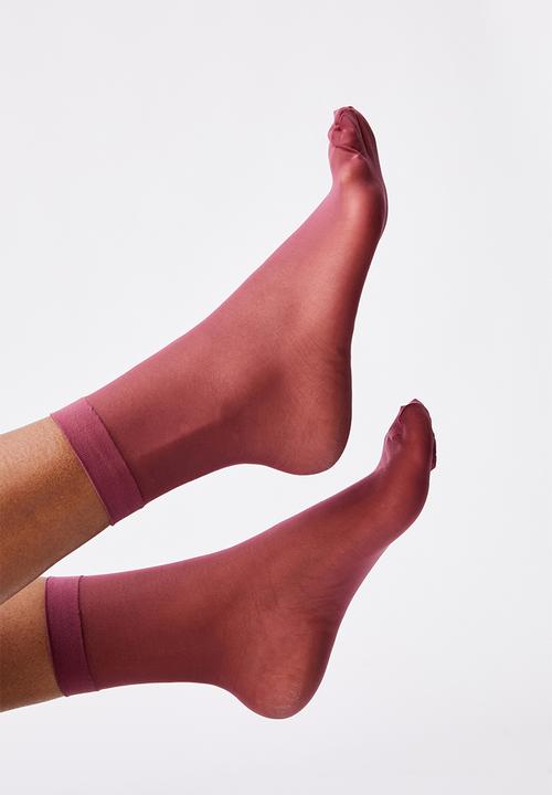 Cotton On - Sheer sock - plain dry rose