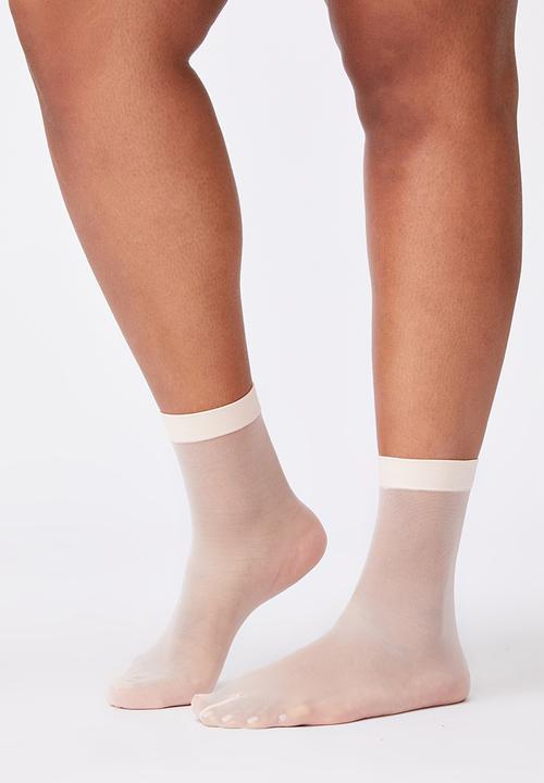 Cotton On - Sheer sock - plain sweetheart pink
