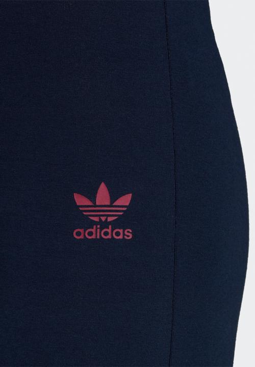 adidas Originals - Large logo tights - collegiate navy & power berry