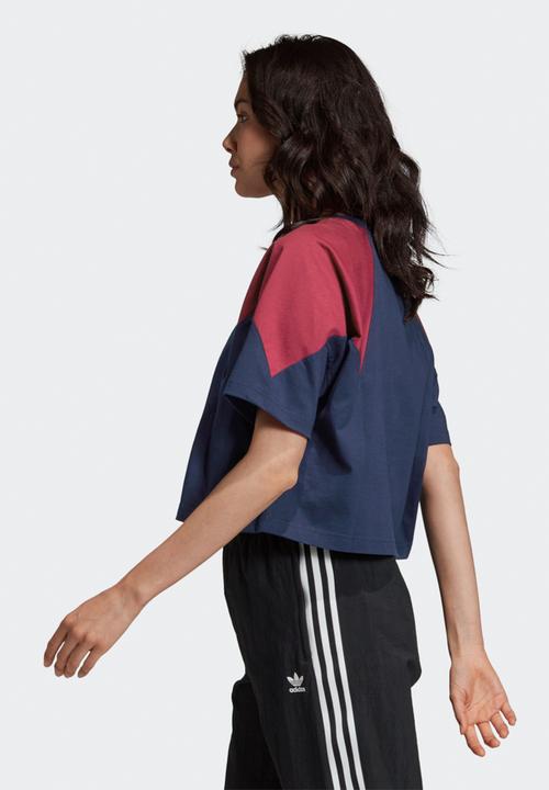 adidas Originals - Large logo tee - collegiate navy & power berry