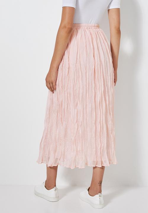 Superbalist - Crushed maxi skirt - blush pink