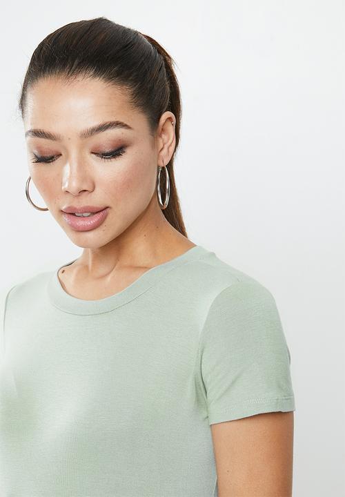 Blake - Tiered T-shirt dress - antique sage