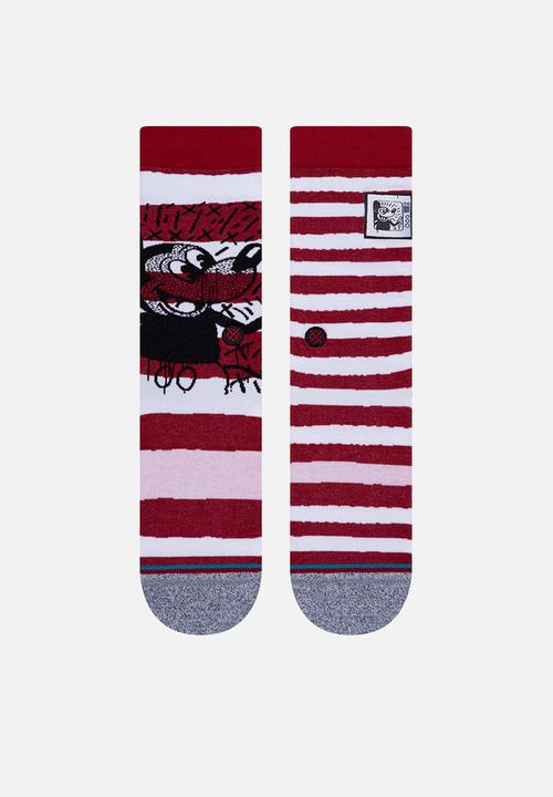 Stance Socks - Mickey tv haring mix socks - red & white