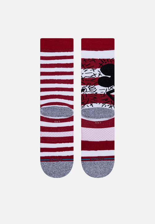 Stance Socks - Mickey tv haring mix socks - red & white
