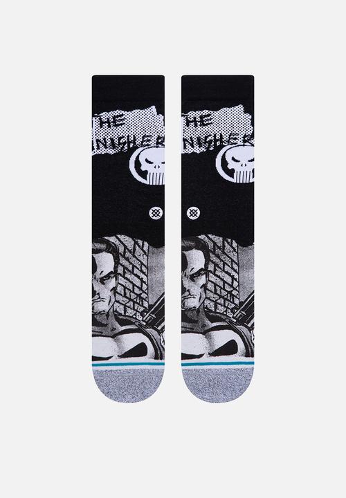 Stance Socks - Punisher socks - black