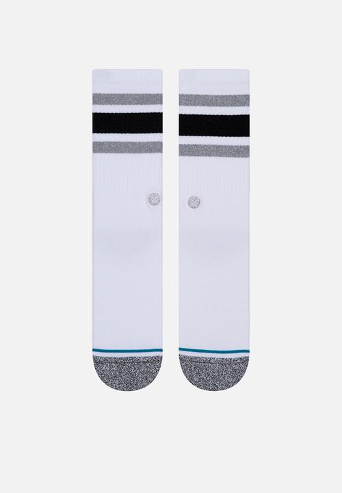 Stance Socks - Boyd st socks - white & grey