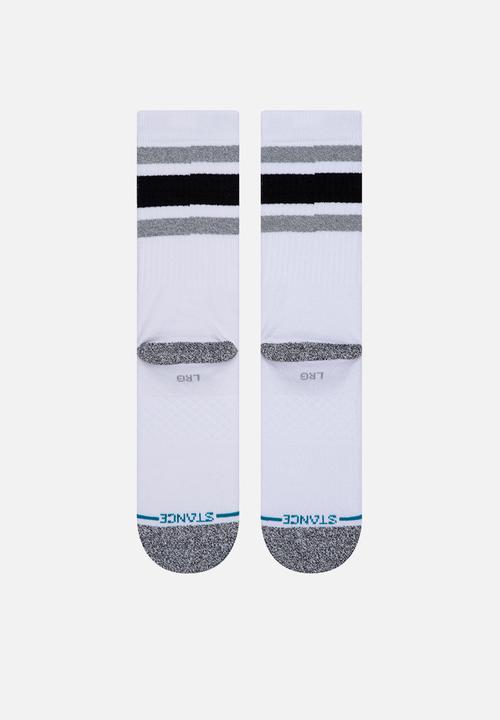 Stance Socks - Boyd st socks - white & grey