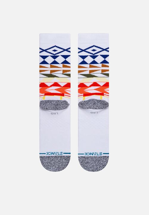 Stance Socks - Warrior print socks - white