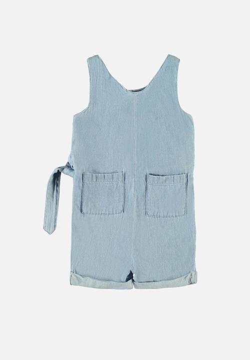 Name It - Agness sleeveless denim playsuit - blue