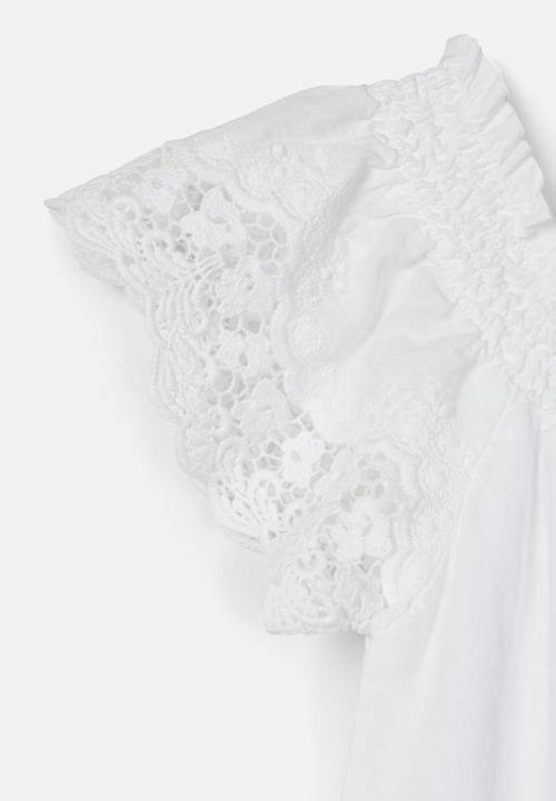 Name It - Hayla short sleeve blouse - white