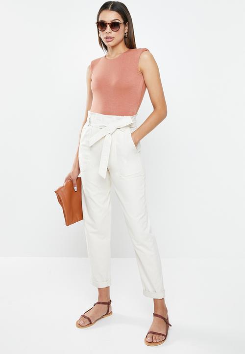 VELVET - Muscle open back bodysuit - rose