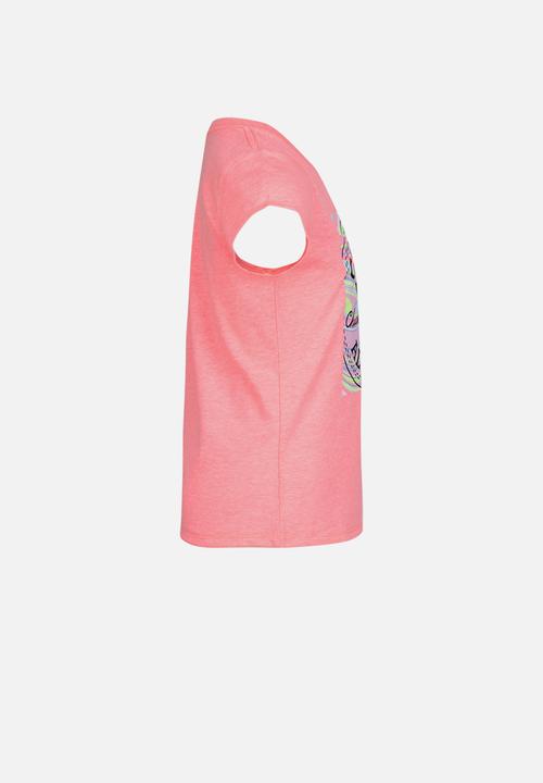 Converse - Cnvg marle print cp box tee - electric blush heather