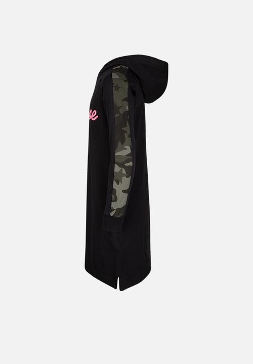 Converse - Camo inset hoodie dress - multi