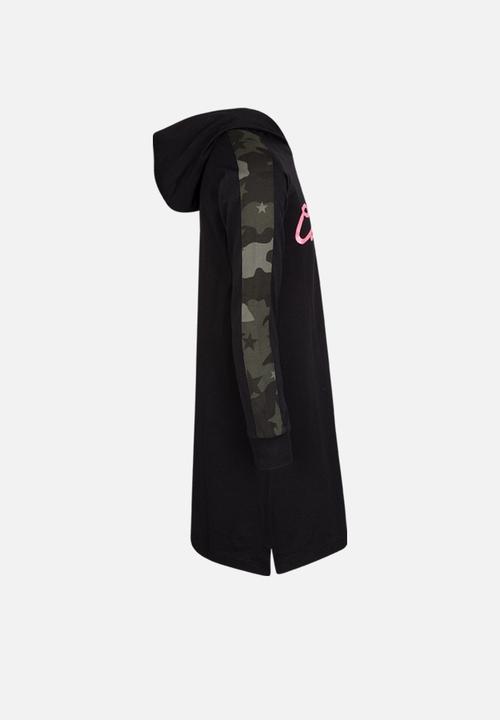Converse - Camo inset hoodie dress - multi