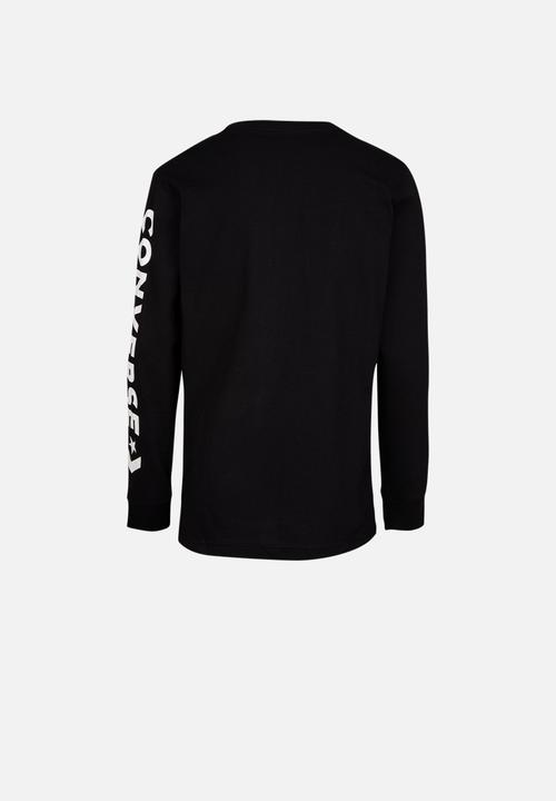 Converse - Originals wordmark long sleeve tee - black