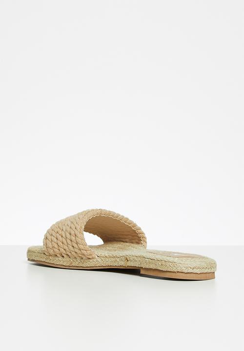 Cotton On - Remi rope single vamp espadrile slide - neutral rope