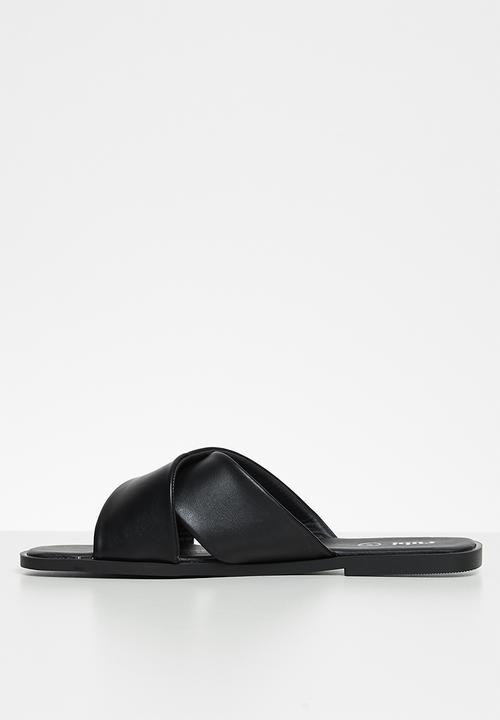 Cotton On - Macey padded crossover sandal - black