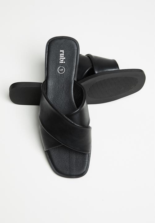 Cotton On - Macey padded crossover sandal - black