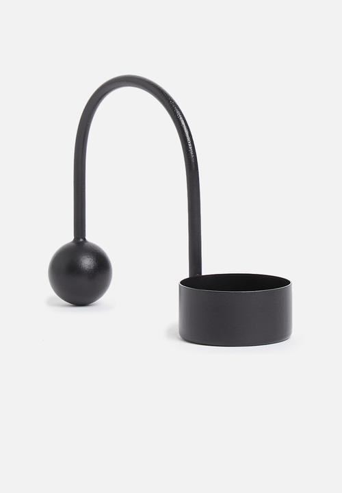 Sixth Floor - Dot tealight candle holder - black