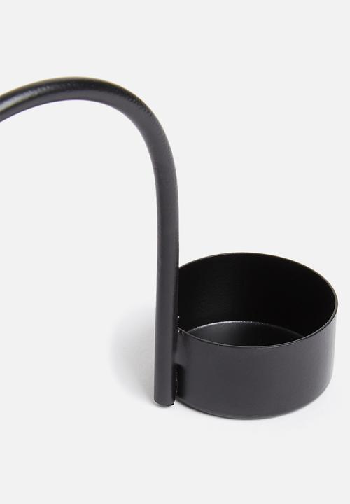 Sixth Floor - Dot tealight candle holder - black