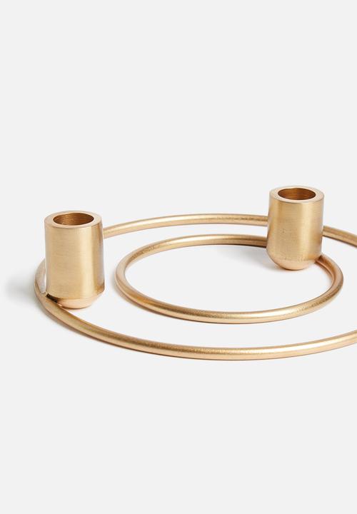 Sixth Floor - Centric candle holser set of 2 - gold