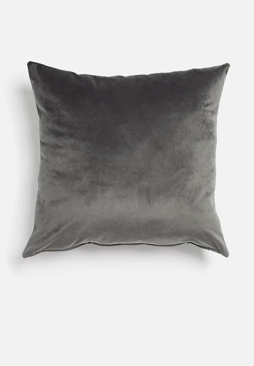 Hertex Haus - Outdoor velvet cushion cover - graphite