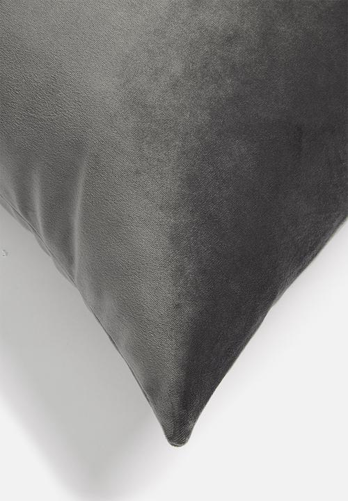 Hertex Haus - Outdoor velvet cushion cover - graphite