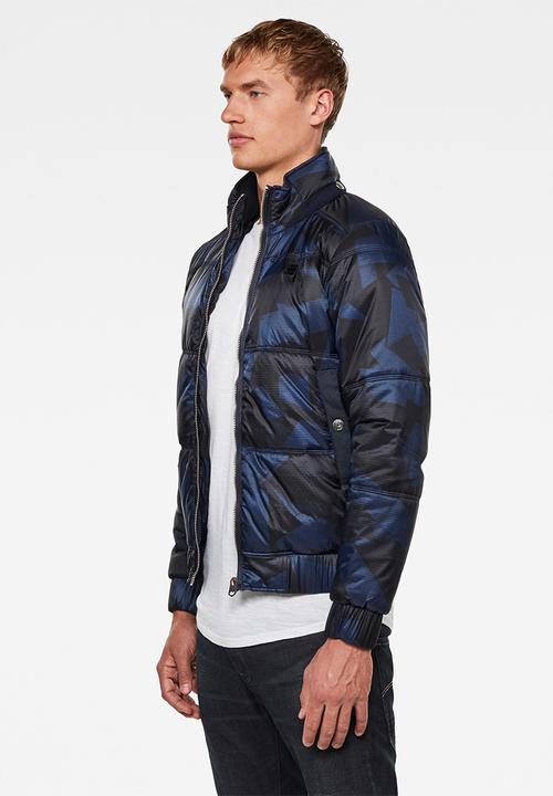 G-STAR - Messfic quilted jacket - blue camo