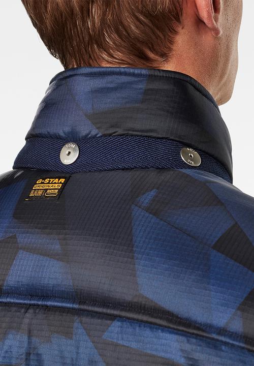 G-STAR - Messfic quilted jacket - blue camo