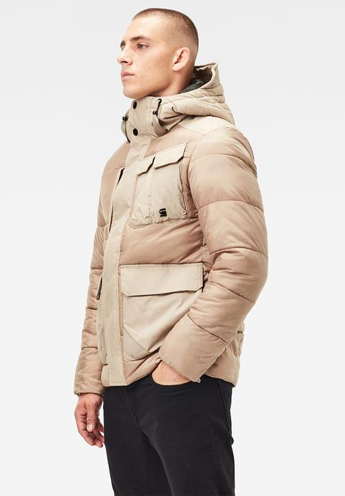 G-STAR - Utility pocket puffer - stone
