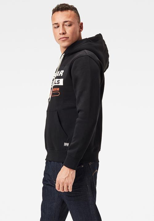 G-STAR - Colour block originals logo hdd sweat - black