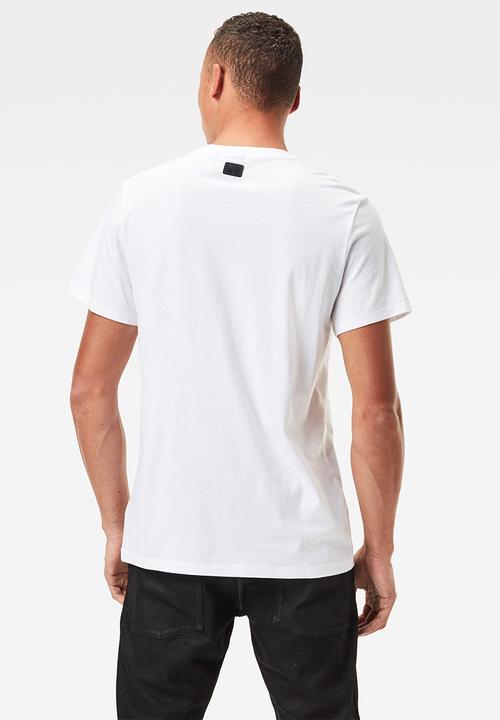 G-STAR - 3d no.1 logo+ r short sleeve tee - white