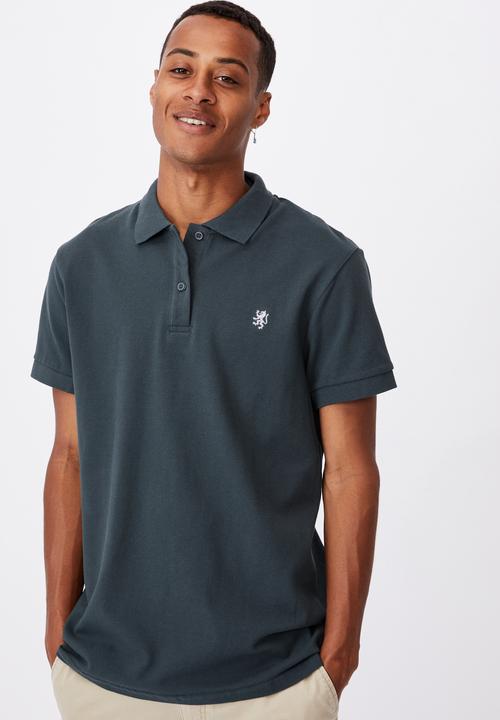Cotton On - Essential short sleeve polo - forest green