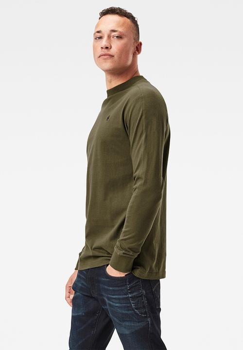 G-STAR - Korpaz mock r long sleeve tee - olive