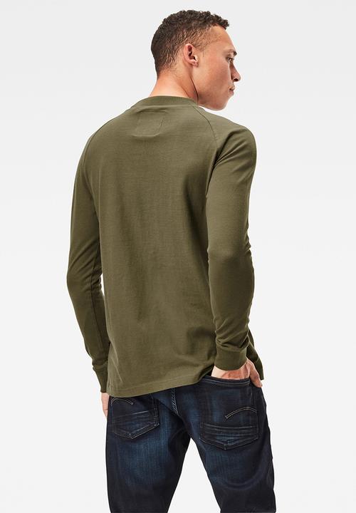 G-STAR - Korpaz mock r long sleeve tee - olive